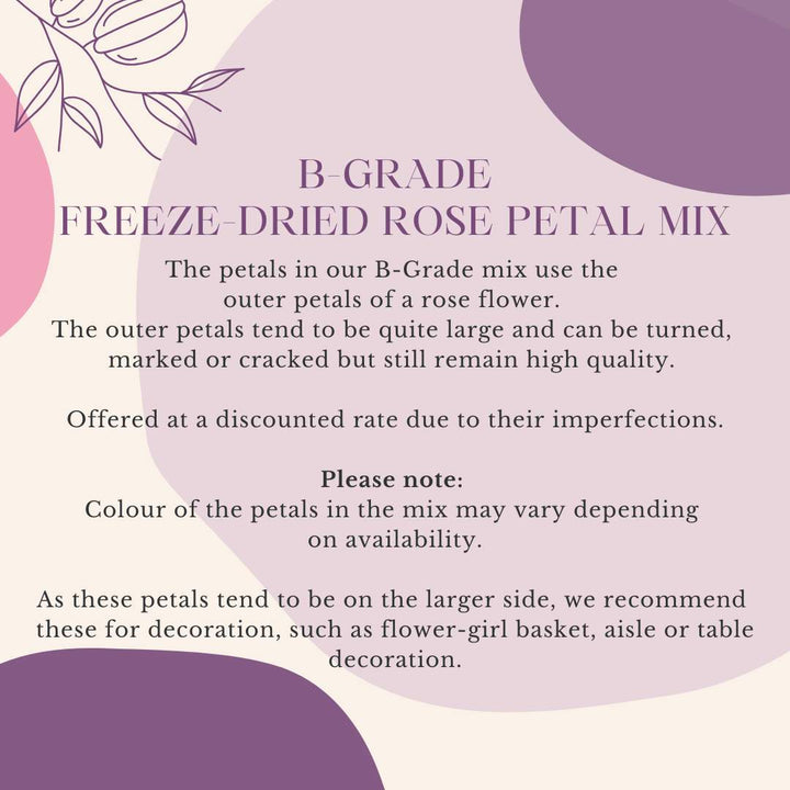 B-Grade Imperfect Discount Freeze-Dried Rose Petal Wedding Confetti Petal Mix