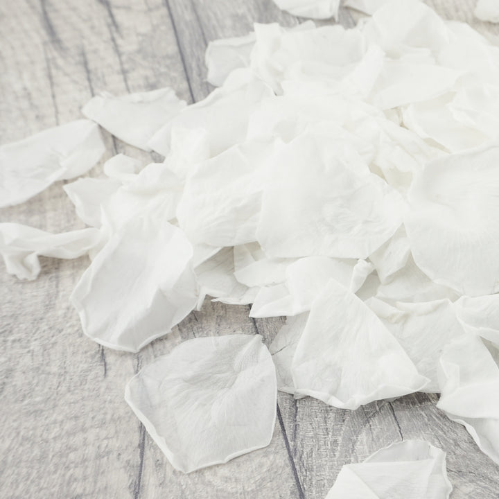 Preserved Rose Petals Biodegradable Wedding Confetti White