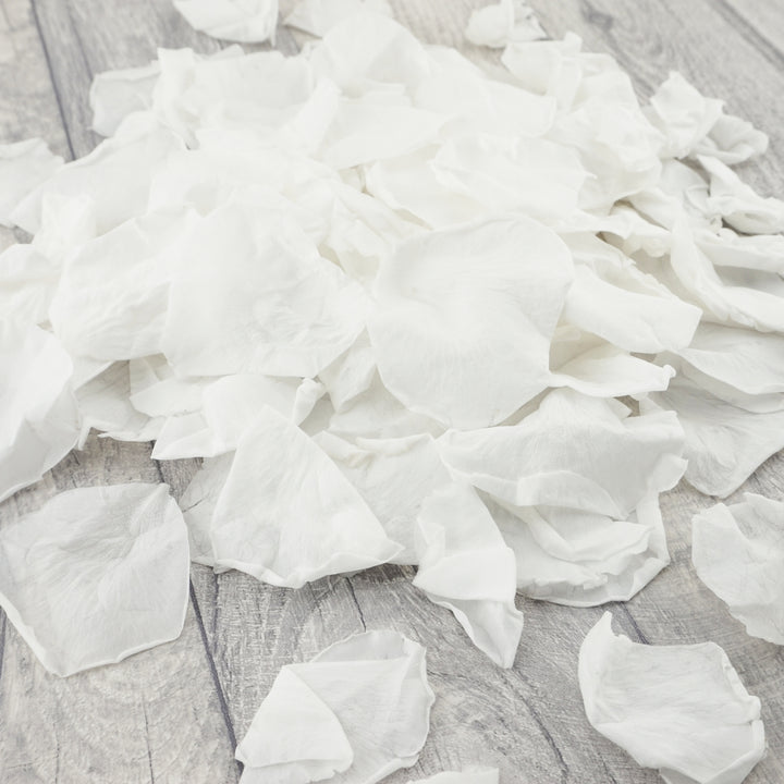 Preserved Rose Petals Biodegradable Wedding Confetti White