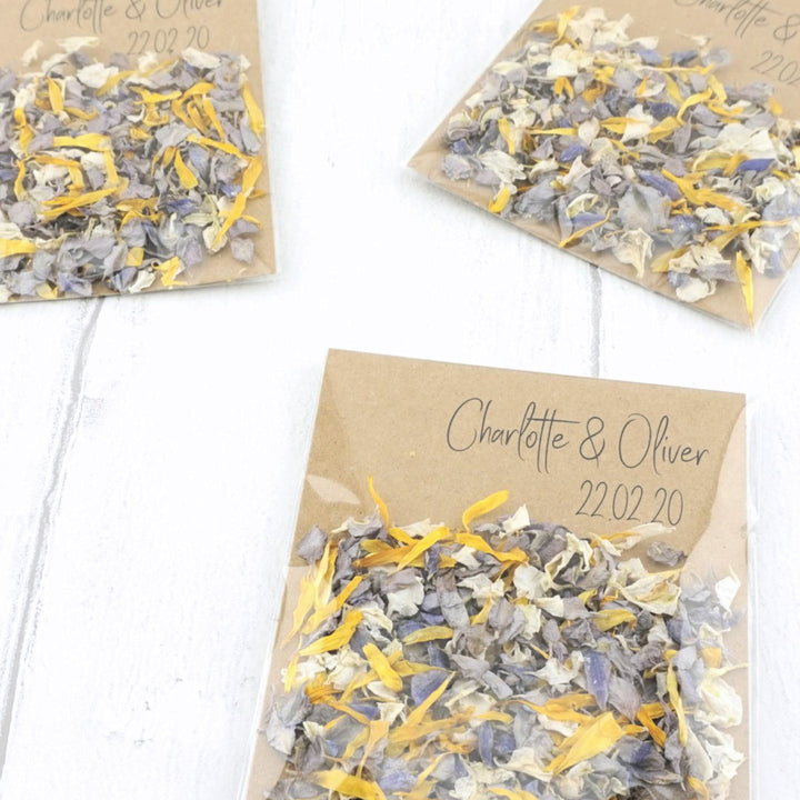 Personalised Boho Chic Confetti Envelopes Eco-friendly Biodegradable