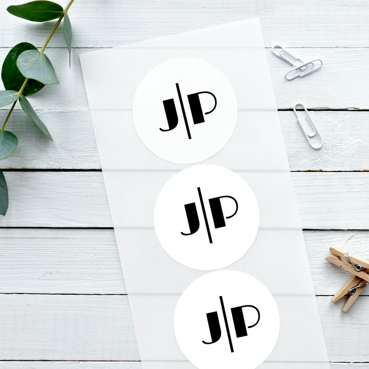 Personalised Glossy White Stickers Charleston Wedding Sticker