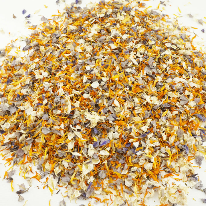 Larkspur & Calendula Dried Petal Wedding Confetti Biodegradable Enchanted