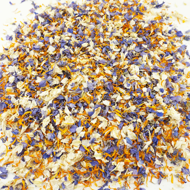 Larkspur & Calendula Dried Petal Wedding Confetti Biodegradable Festival