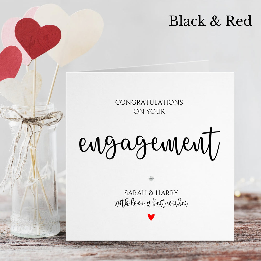 Personalised Love Heart Engagement Card