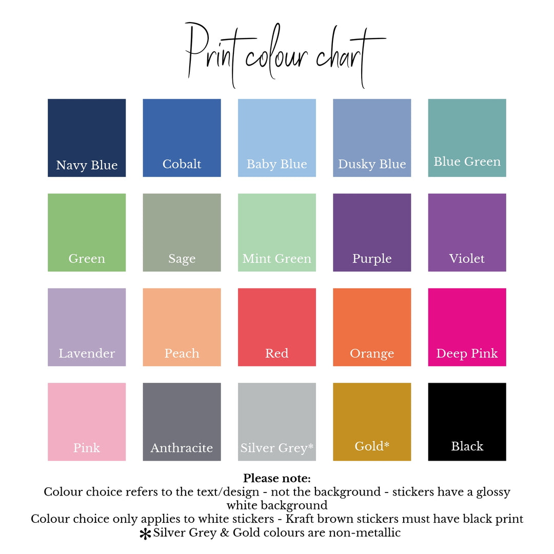 Glossy White Stickers Contemporary Mr & Mrs Personalised Wedding Sticker