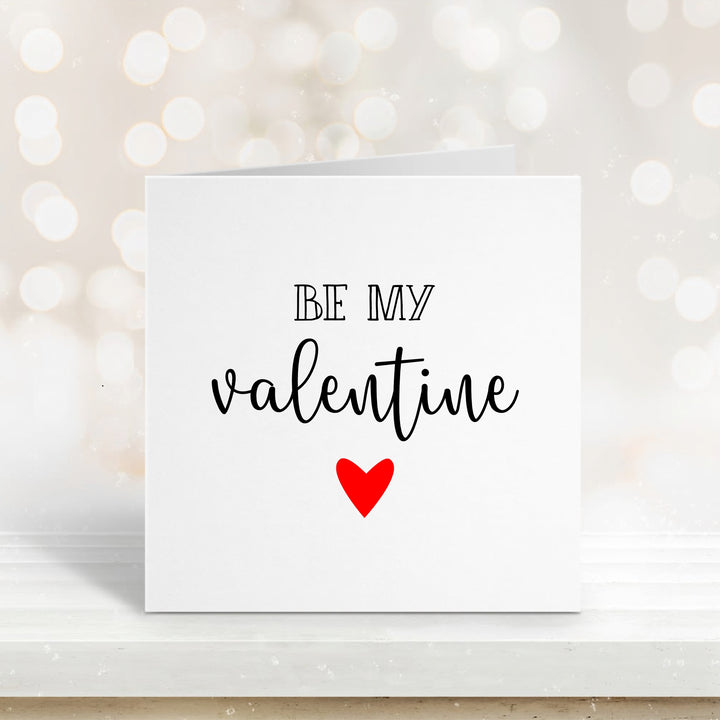 Red Heart Valentine's Day Greetings Card Be My Valentine