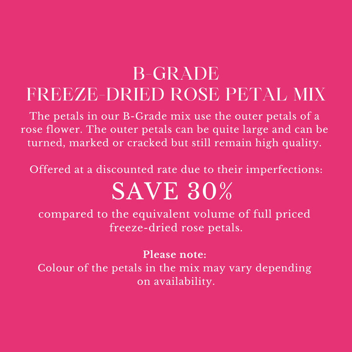 B-Grade Imperfect Discount Freeze-Dried Rose Petal Wedding Confetti Petal Mix
