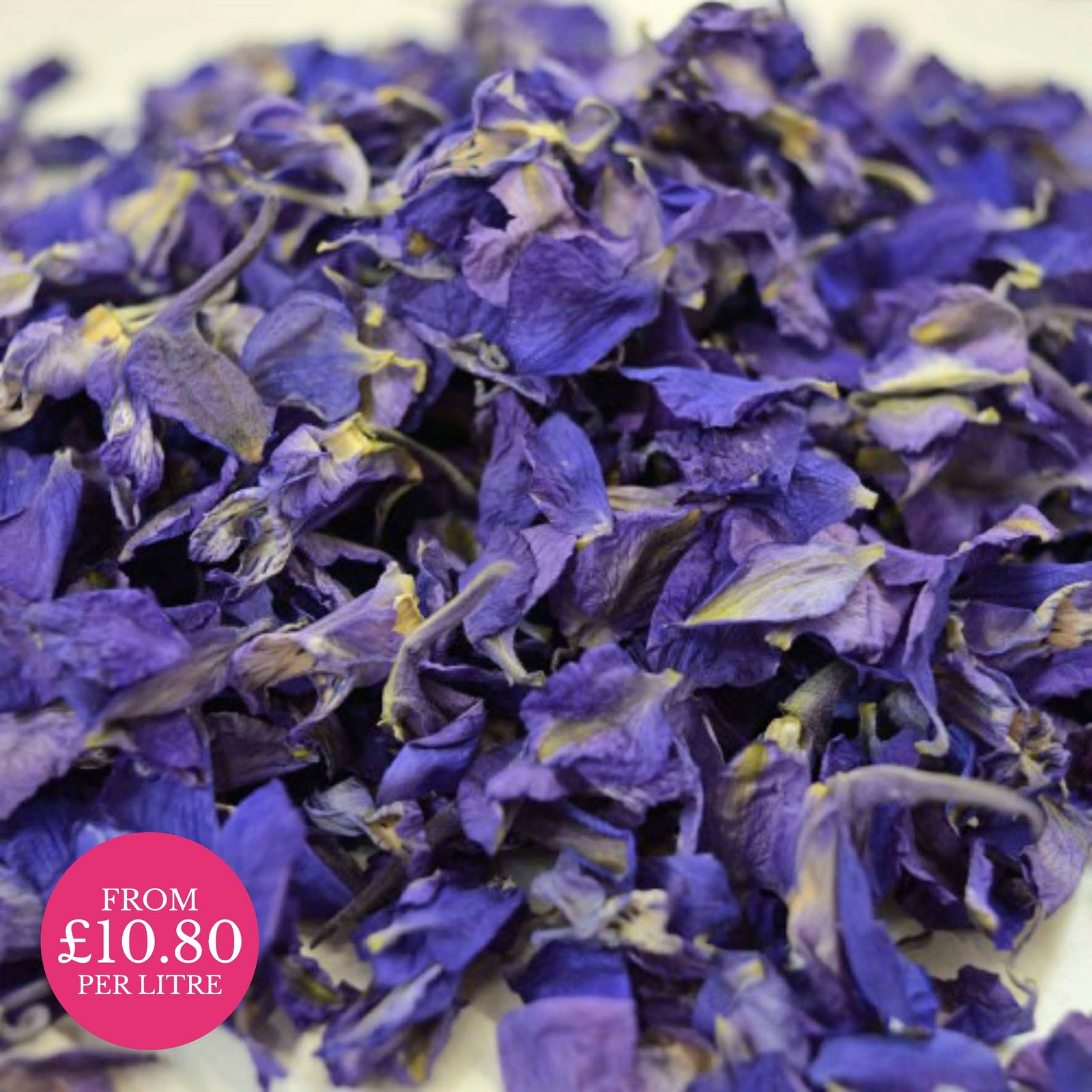 Blueberry - Dried Petal Wedding Confetti - larkspur petals - british grown - natural confetti - biodegradable confetti - flower confetti - The Dried Petal Company