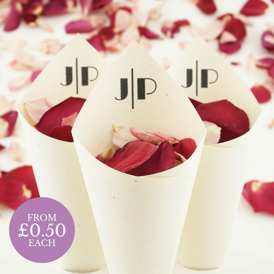 Personalised Wedding Confetti Cones Charleston