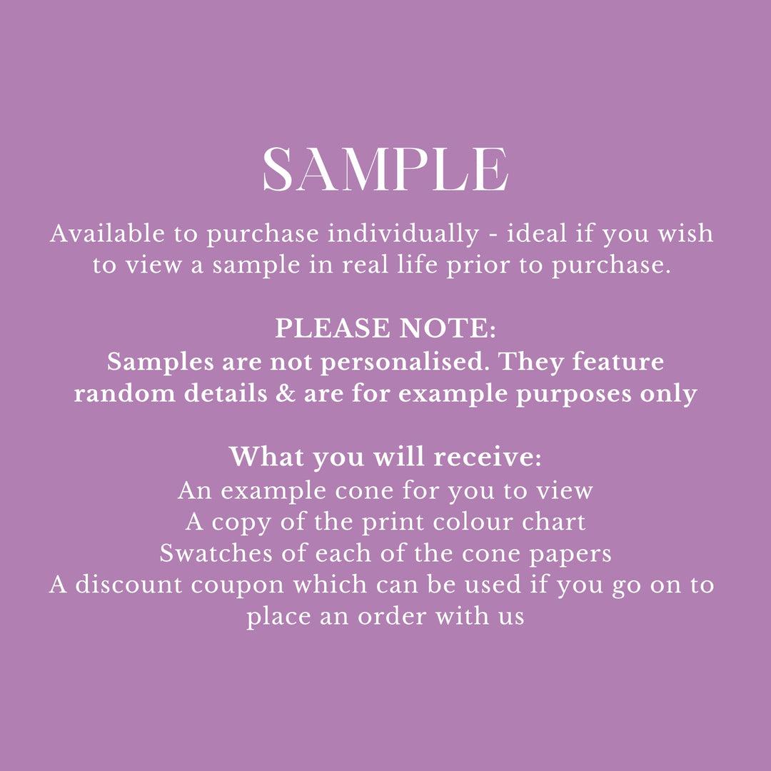 Handcrafted Personalised Forever Initials Wedding Confetti Cones