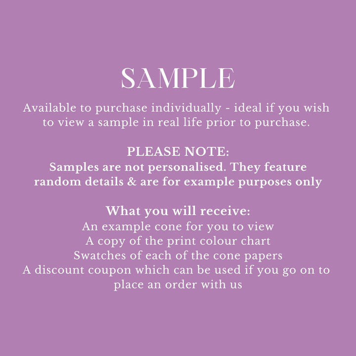Handcrafted Personalised Forever Initials Wedding Confetti Cones