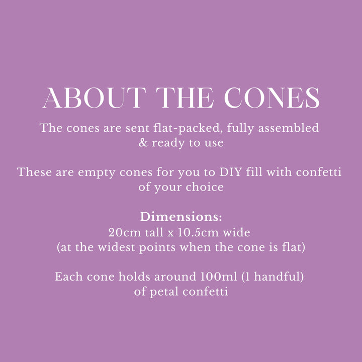 Handcrafted Personalised Forever Initials Wedding Confetti Cones
