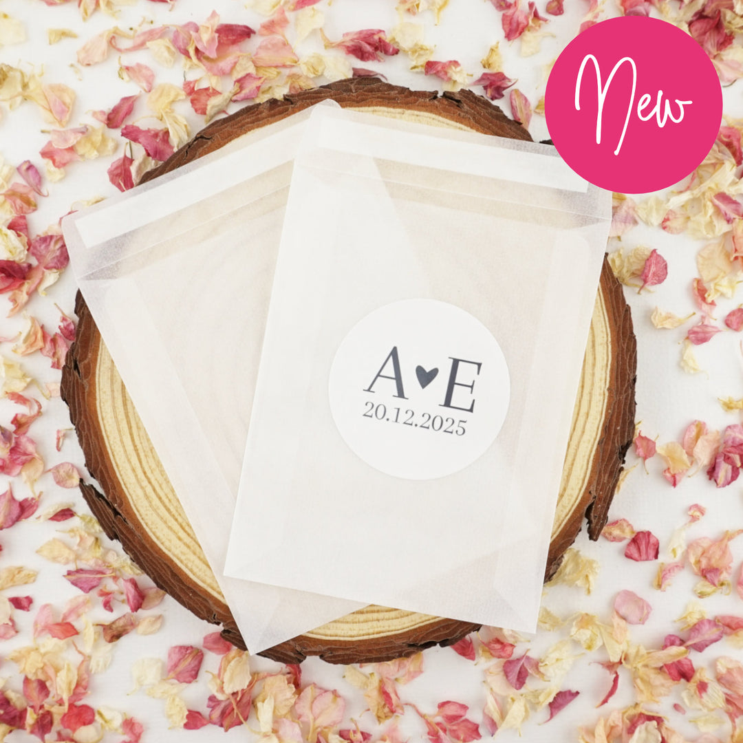 Personalised Glassine Envelopes for Confetti Bags Enchanting DIY (Empty)