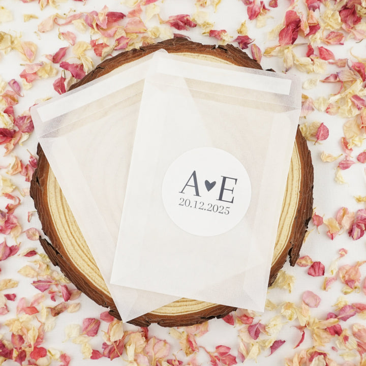 Personalised Glassine Envelopes for Confetti Bags Enchanting DIY (Empty)