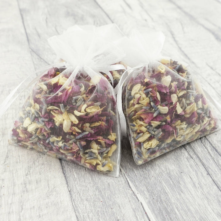 Fairytale Dried Petal Wedding Confetti in Organza Bags