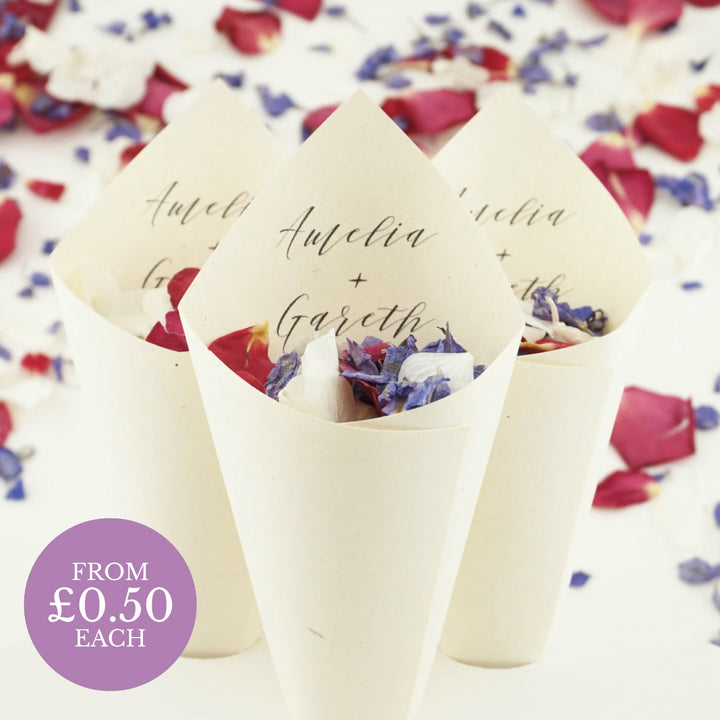 Personalised Wedding Confetti Cones Free Spirit