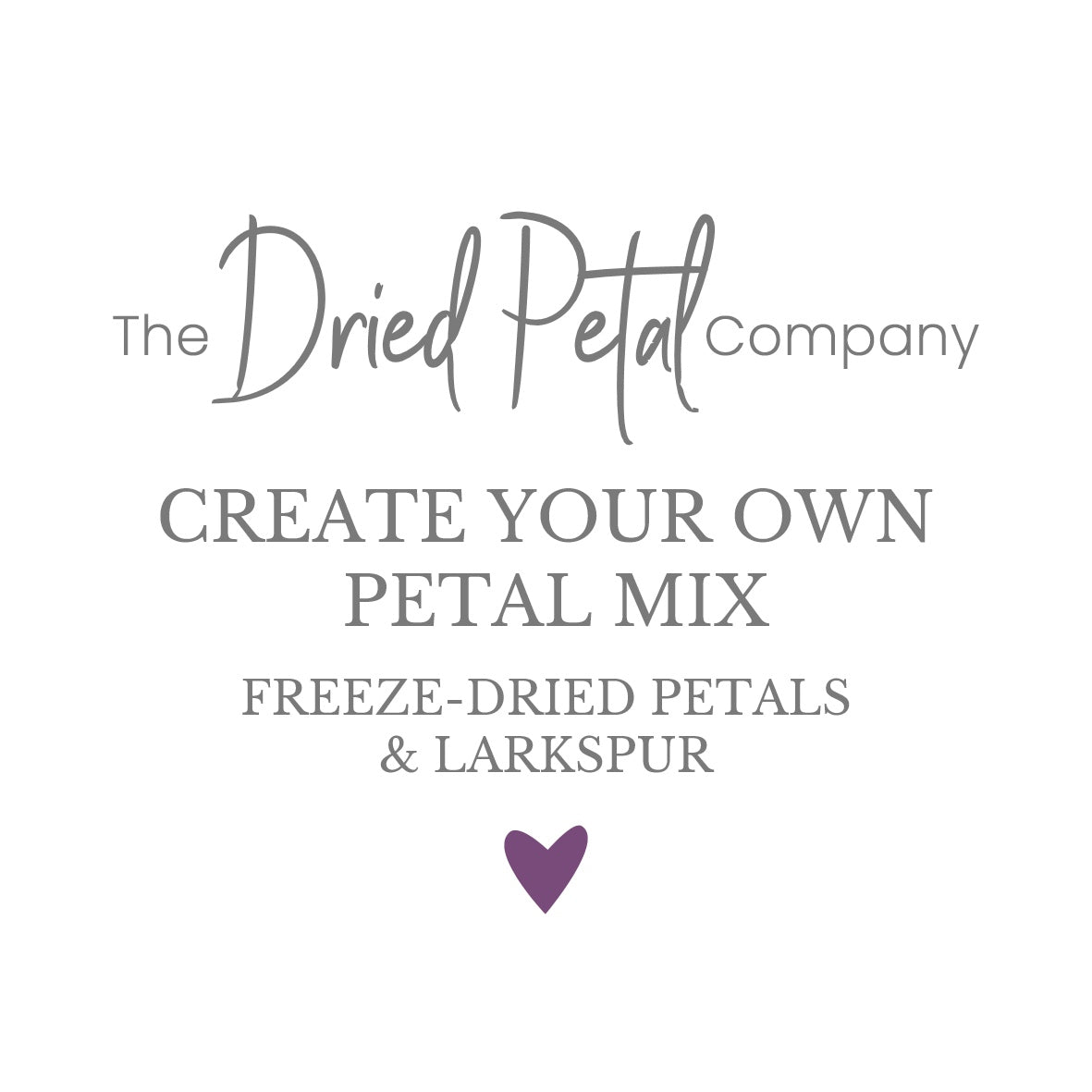 Create your own petal mix - freeze-dried petals - rose petals - hydrangea petals - larkspur petals - wedding confetti - biodegradable confetti - The Dried Petal Company