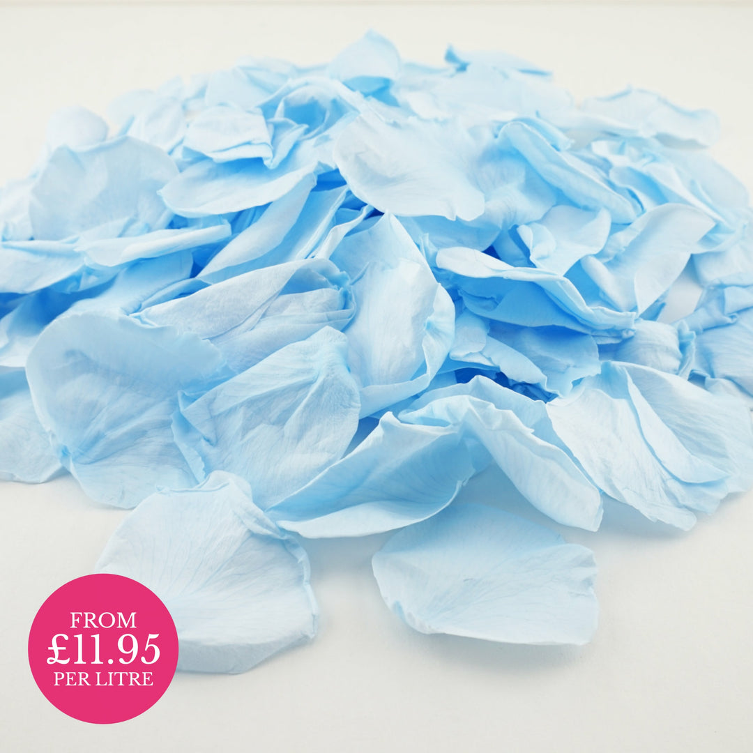 Beautiful Blue - Preserved rose petals - wedding confetti - biodegradable confetti - The Dried Petal Company