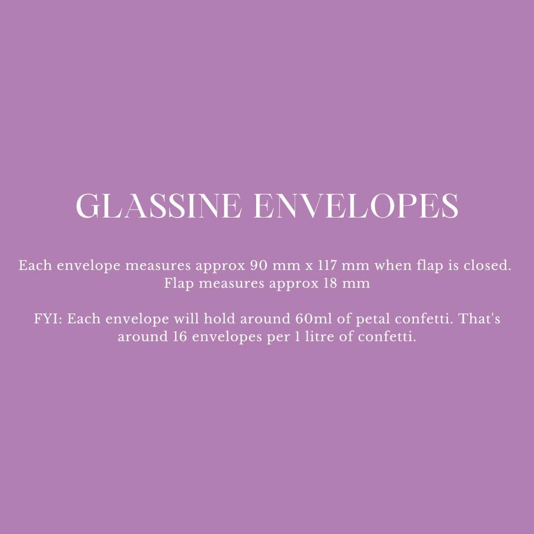 Glassine Envelopes with Peel & Seal Flap 9x11.7cm (Empty)