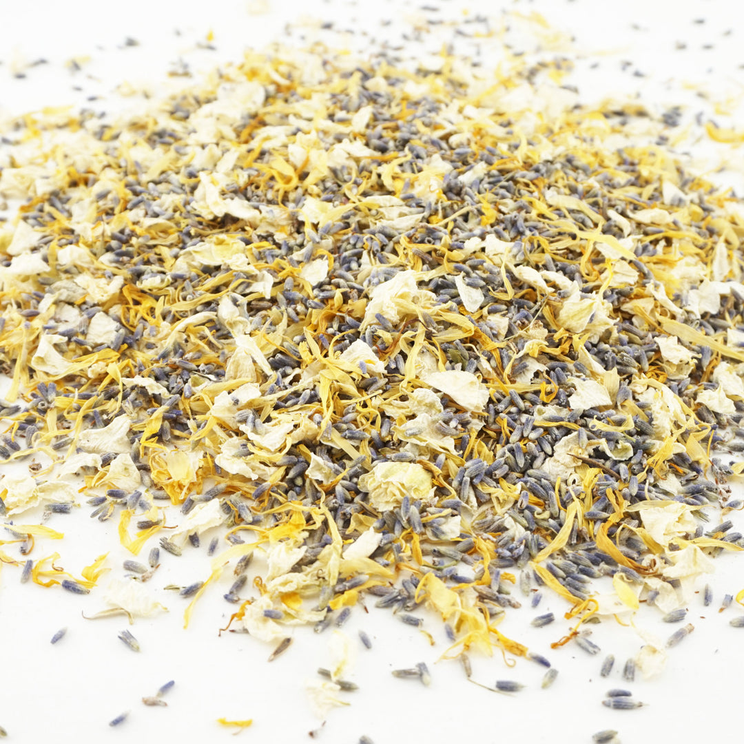Larkspur, Calendula & Lavender Dried Petal Wedding Confetti Biodegradable Happiness