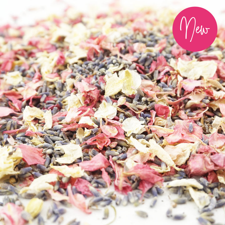 Larkspur & Lavender Dried Petal Wedding Confetti Biodegradable Joy