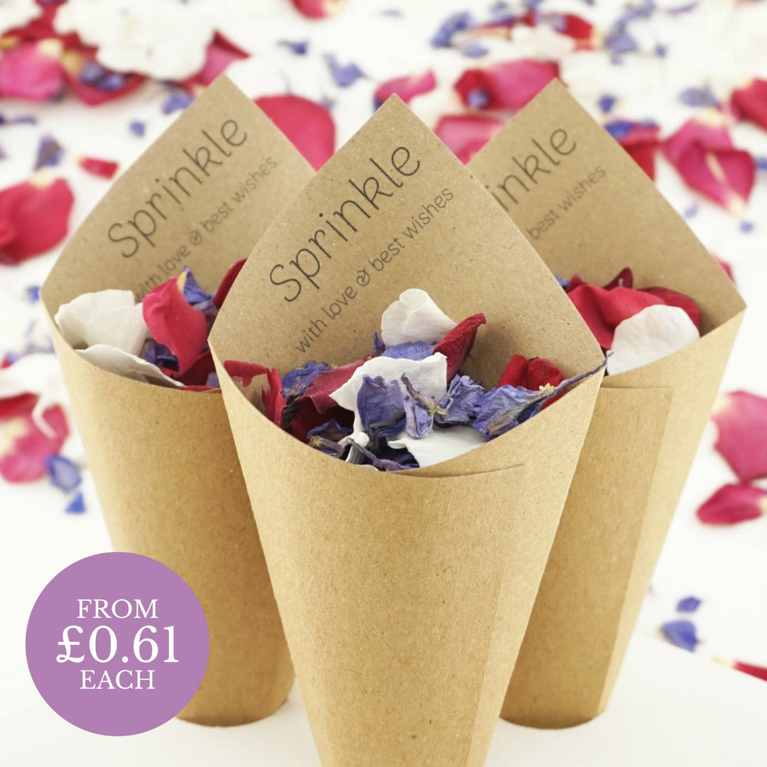 Personalised Wedding Confetti Cones Sprinkle