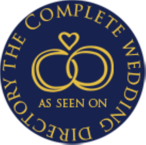 The Dried Petal Company is featured in The Complete Wedding Directory - Circular logo with gold text and rings on a blue background, featuring 'The Complete Wedding Directory'.