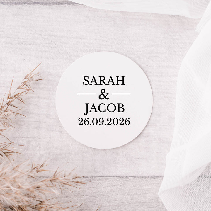 Personalised Glossy White Stickers The Big Day Wedding Stickers