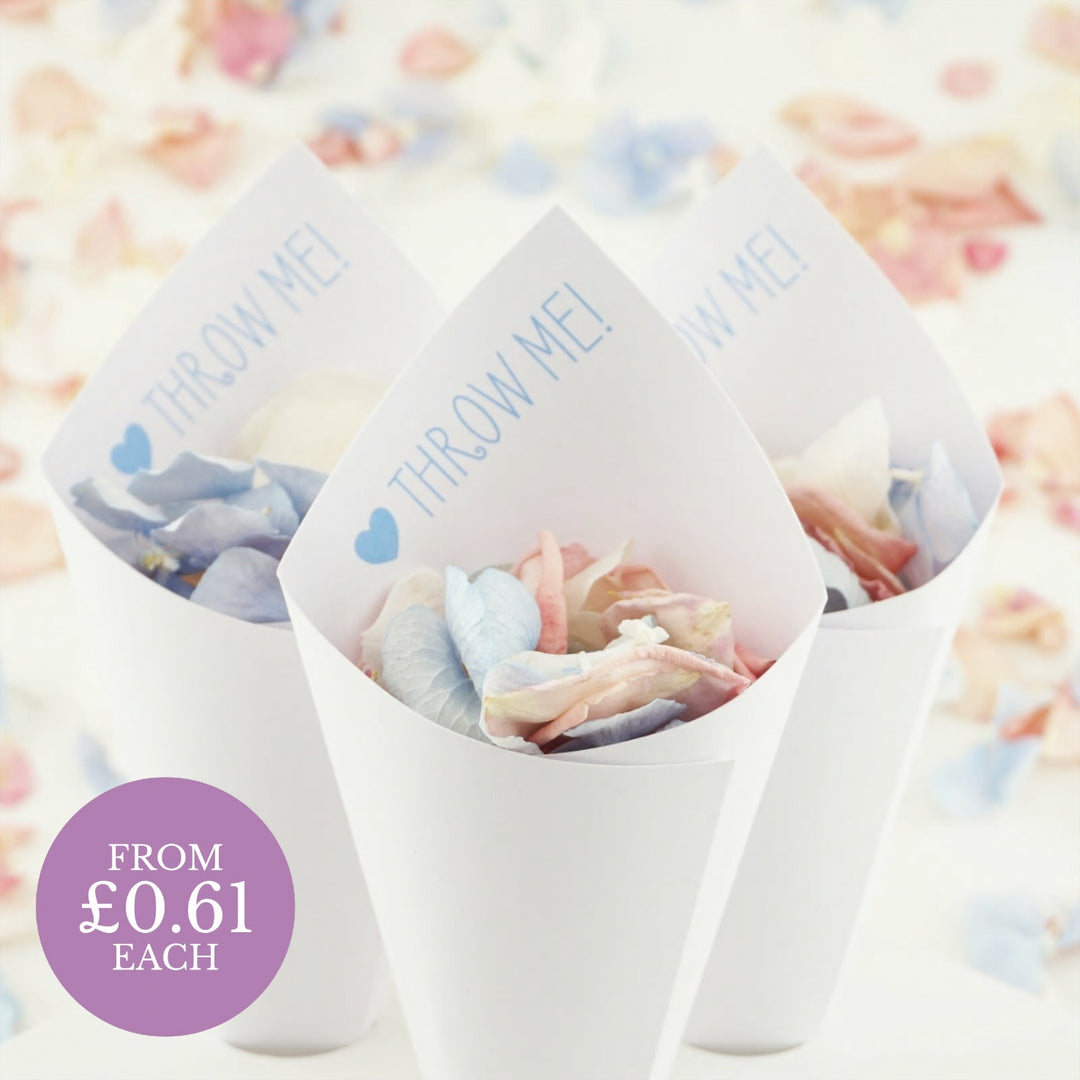 Throw Me! Wedding Confetti Cones