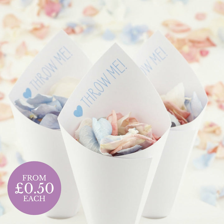 Throw Me! Wedding Confetti Cones