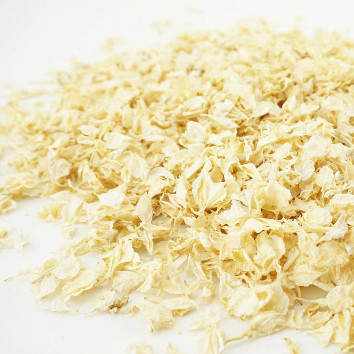 Vanilla - larkspur petals - wedding confetti - biodegradable confetti - natural confetti - The Dried Petal Company