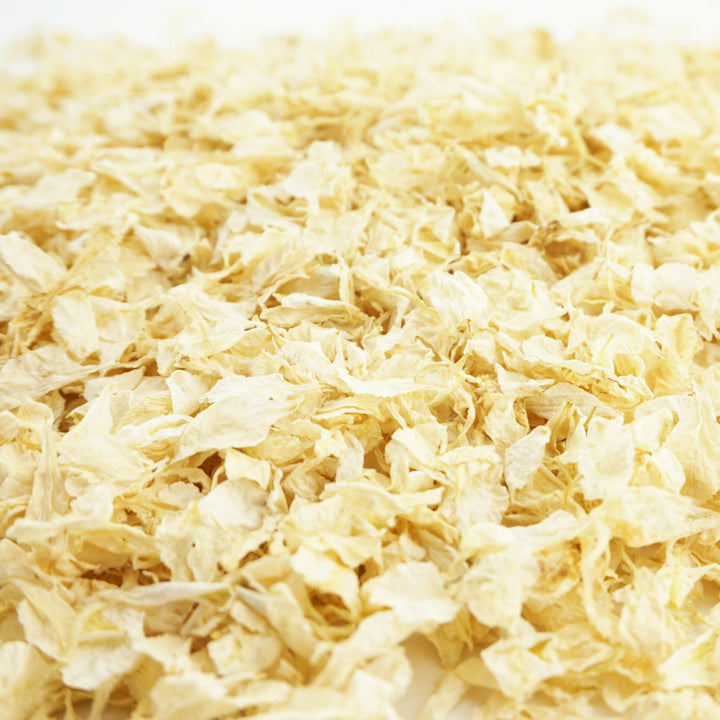 Vanilla - larkspur petals - wedding confetti - biodegradable confetti - natural confetti - The Dried Petal Company
