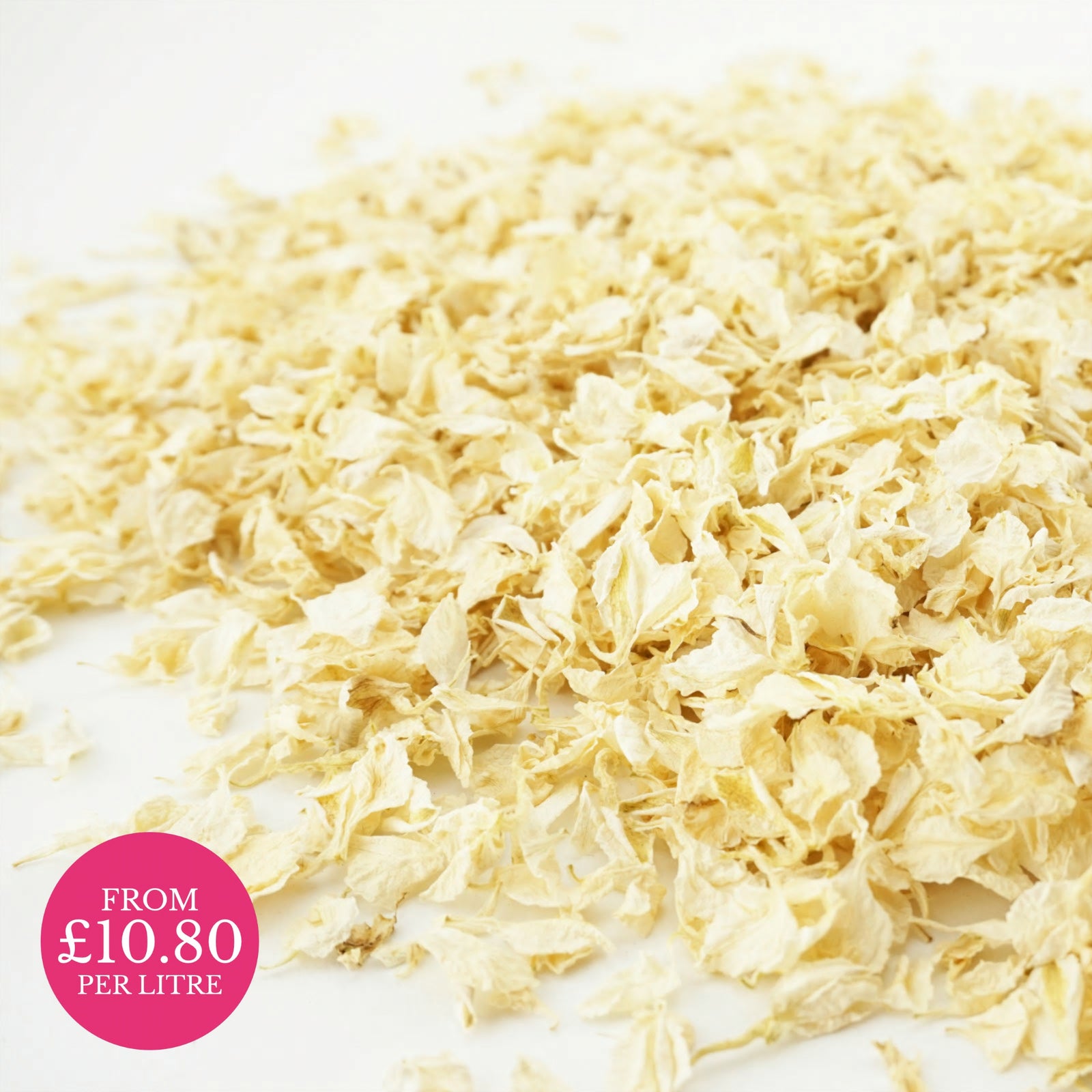 Vanilla - larkspur petals - wedding confetti - biodegradable confetti - natural confetti - The Dried Petal Company