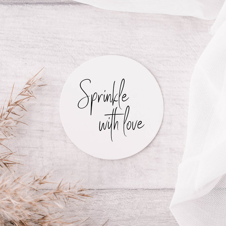 Glossy White Stickers Whimsical Sprinkle Wedding Sticker Confetti