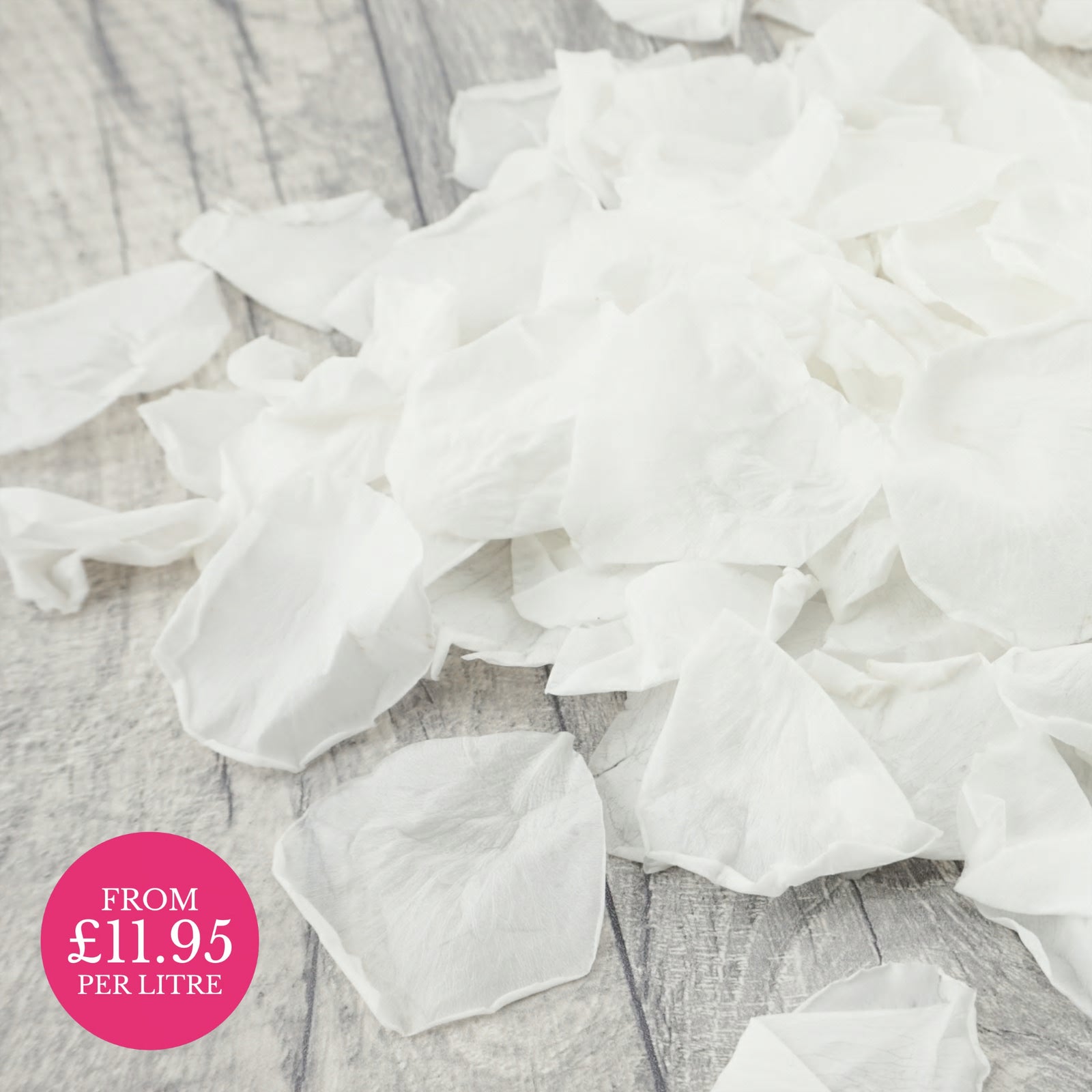 Preserved rose petals - wedding confetti petals - biodegradable confetti - real flower petals - White rose petals - The Dried Petal Company