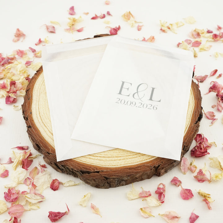Personalised Glassine Envelopes for Confetti Bags Tranquil (Empty)