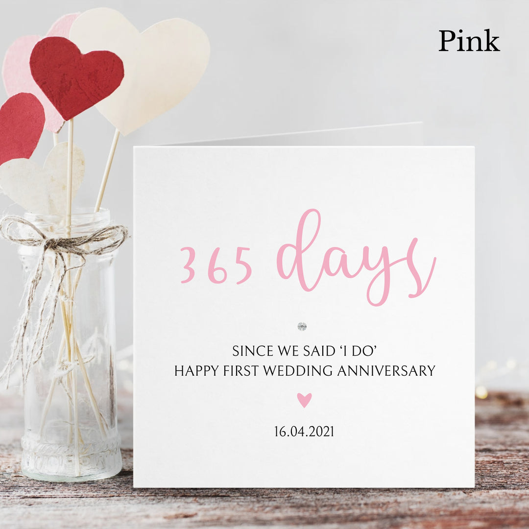 Happy Anniversary Card, Personalized Anniversary Card, Floral Heart Cards -   Sweden