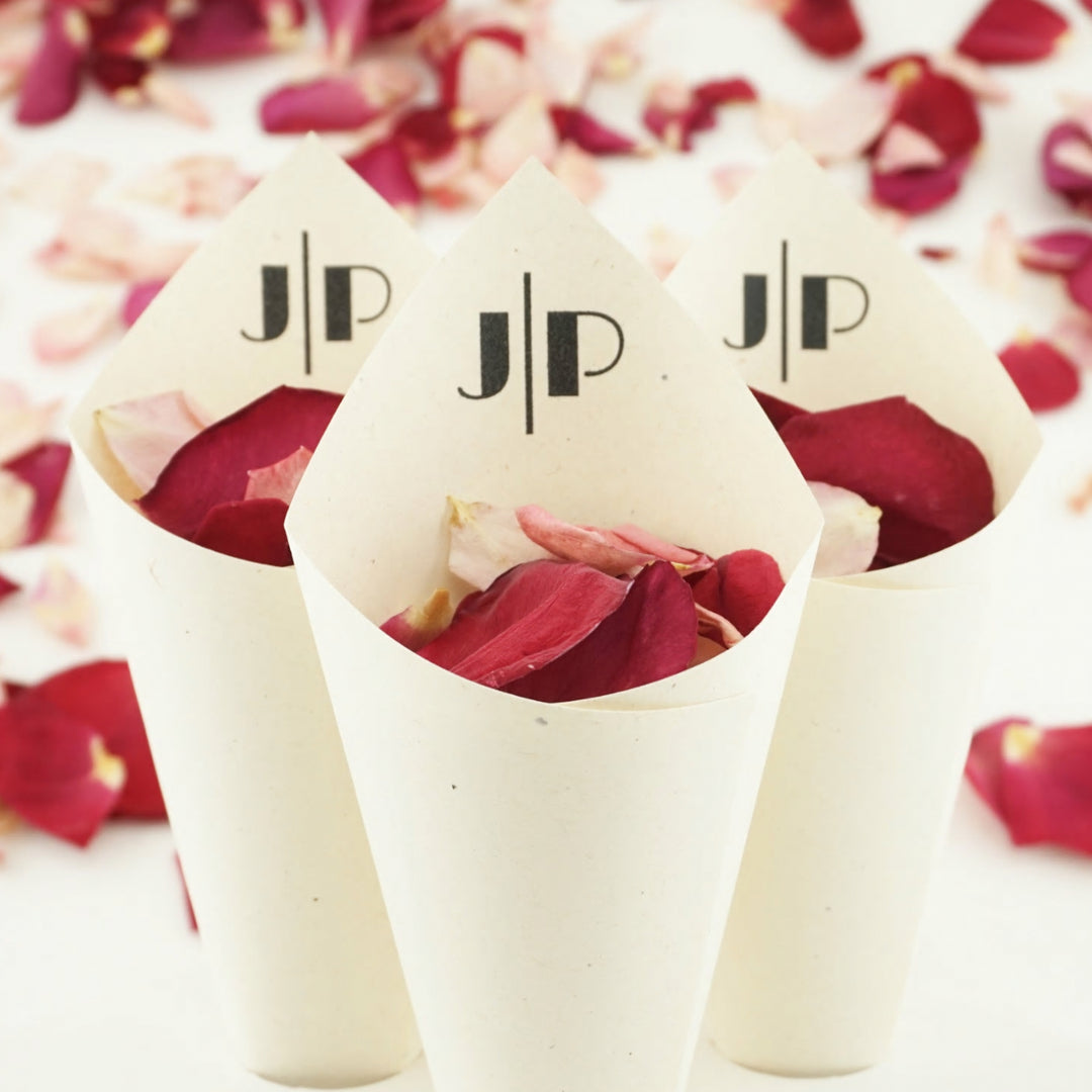 Handcrafted Personalised Charleston Wedding Confetti Cones