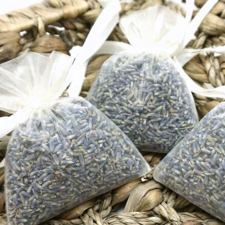 Dried Lavender Grain Petal Wedding Confetti Individual Portions in Organza Bags