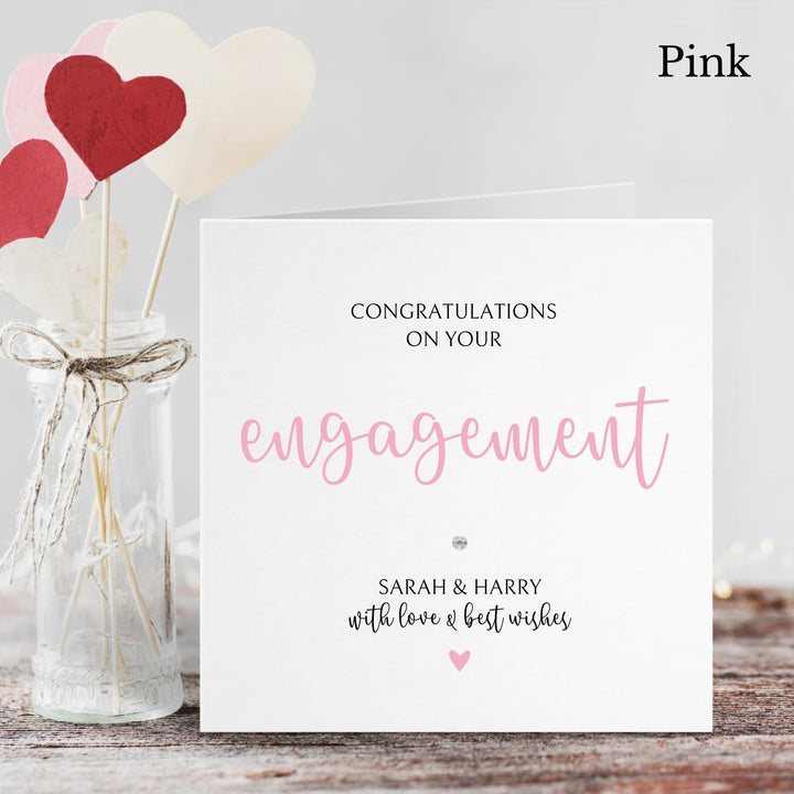 Personalised Love Heart Engagement Card