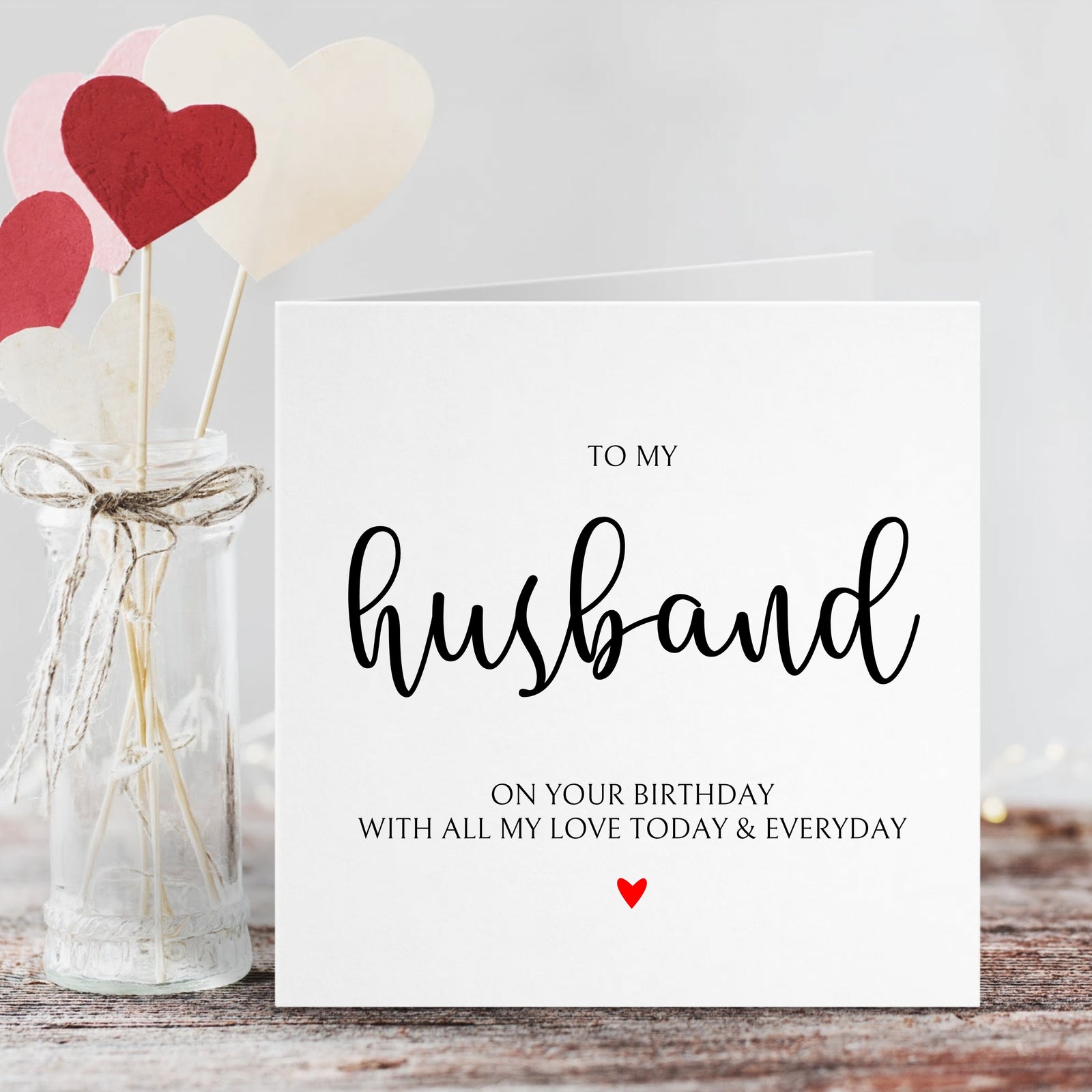 Greetings card - personalised greetings card - birthday card - husband - The Dried Petal Company