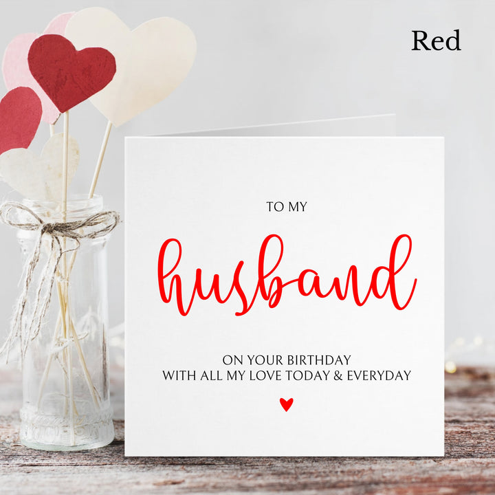 Birthday Card Love Heart Husband