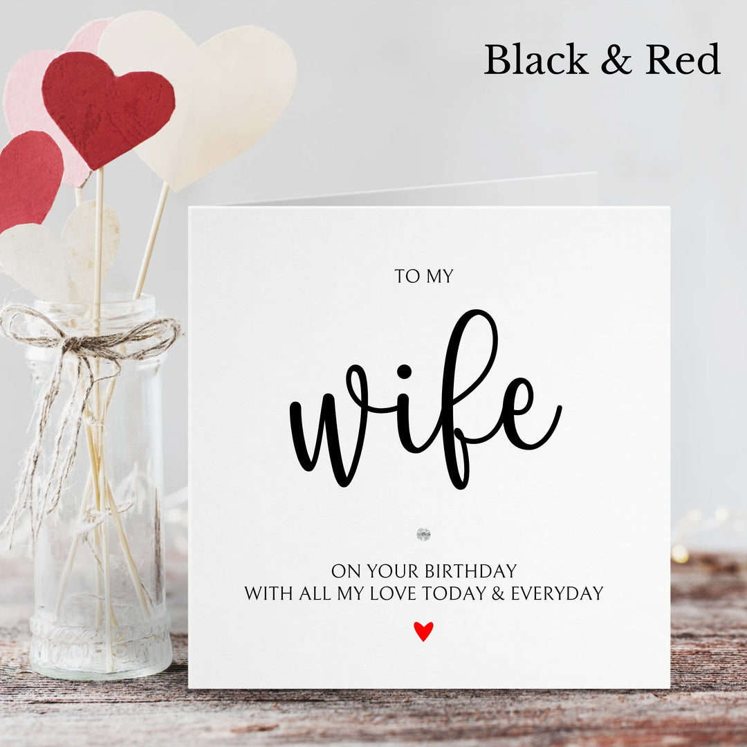 Birthday Card Love Heart Wife