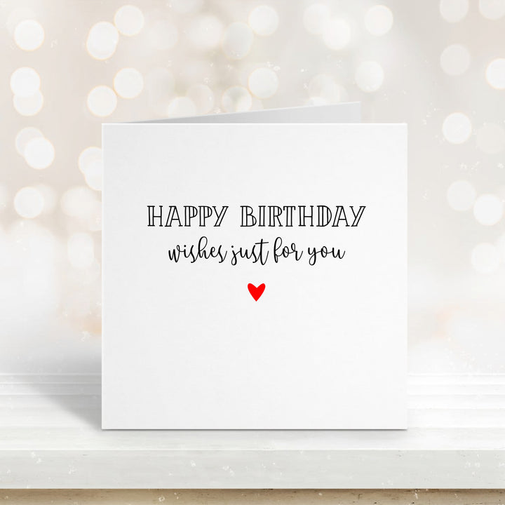 Red Heart Birthday Greetings Card