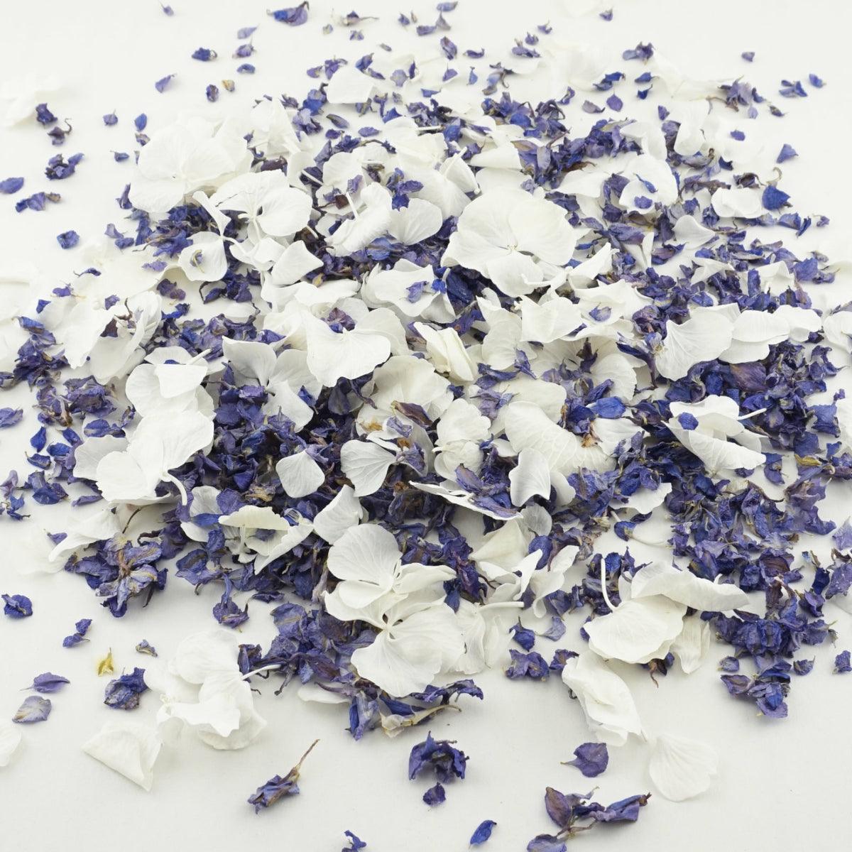 Freeze-dried hydrangea petals - larkspur petals - confetti mix -wedding confetti petals - biodegradable confetti - natural confetti - real flower petals - Something Blue - The Dried Petal Company