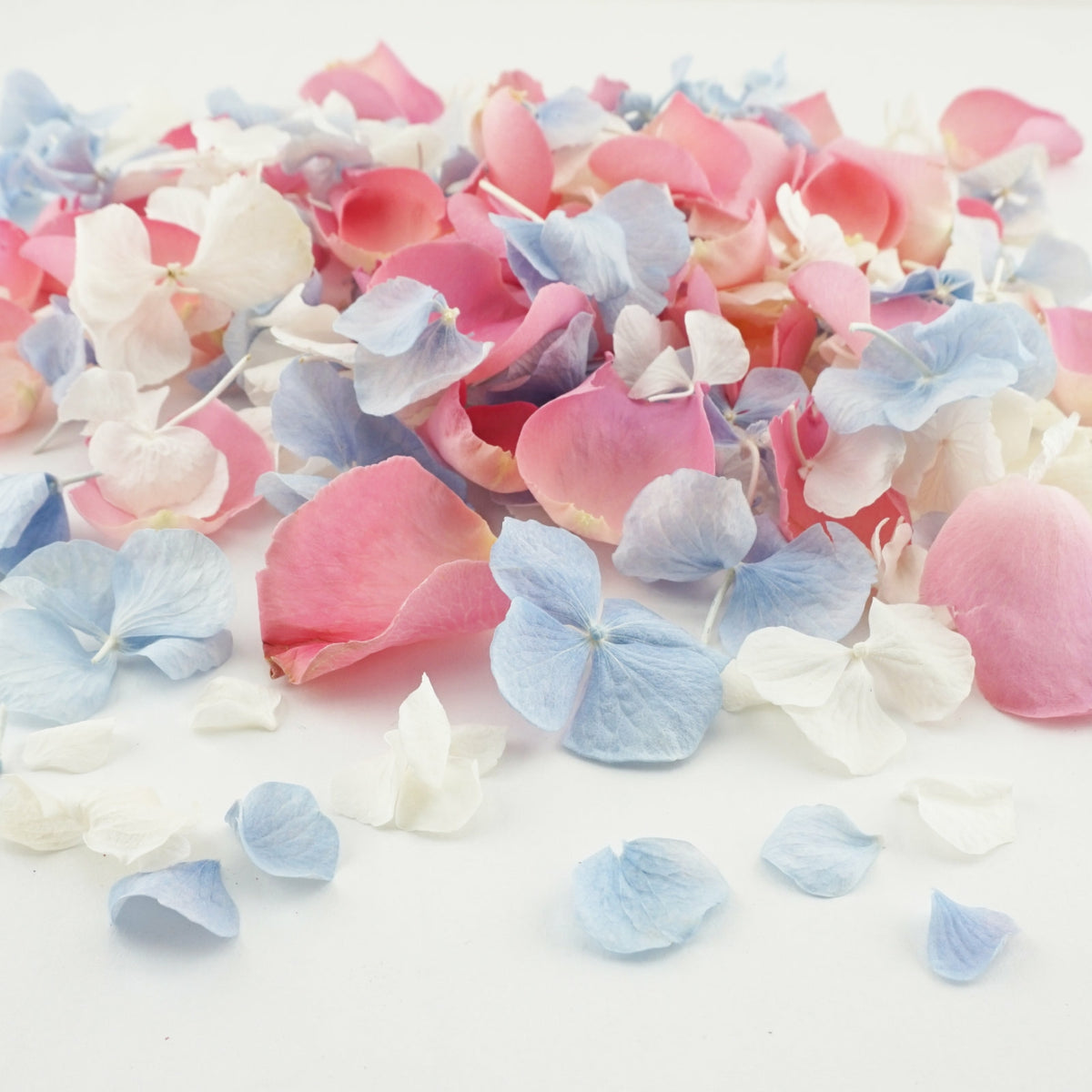 Summer Fete - Freeze-dried rose petals - freeze-dried hydrangea petals - wedding confetti petals - confetti mix - biodegradable confetti - natural confetti - real flower petals - The Dried Petal Company